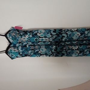 Xhilaration small black/ blue floral women Jumsuit